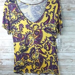 ⚜️Paisley Print Yellow Top